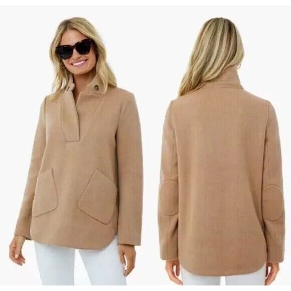 Tuckernuck Emerson Popover Wool Blend Camel Tan Pullover Jacket Size XXS - Picture 2 of 9